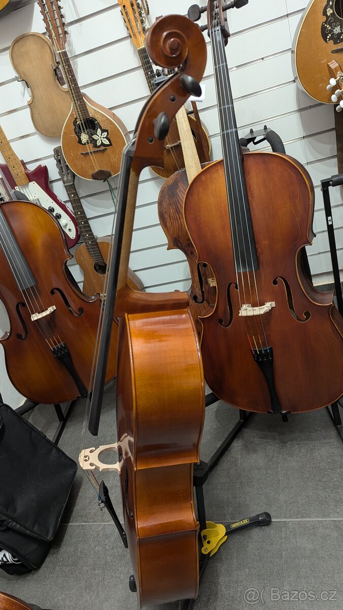 Violoncello 4/4 celomasivní nastroj, lihový lak - 4