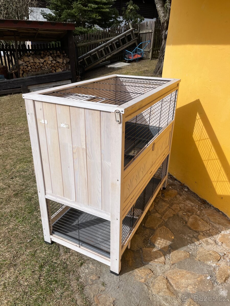 Dřevěná klec dvoupatrová - 4