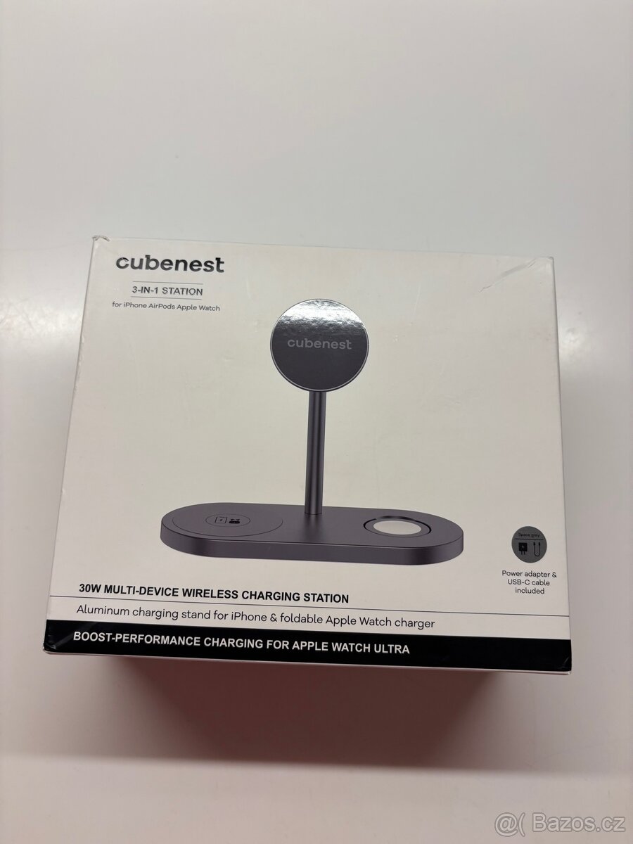Bezdrátová MagSafe nabíječka/stojanek CubeNest S313 Pro 3v1 - 4