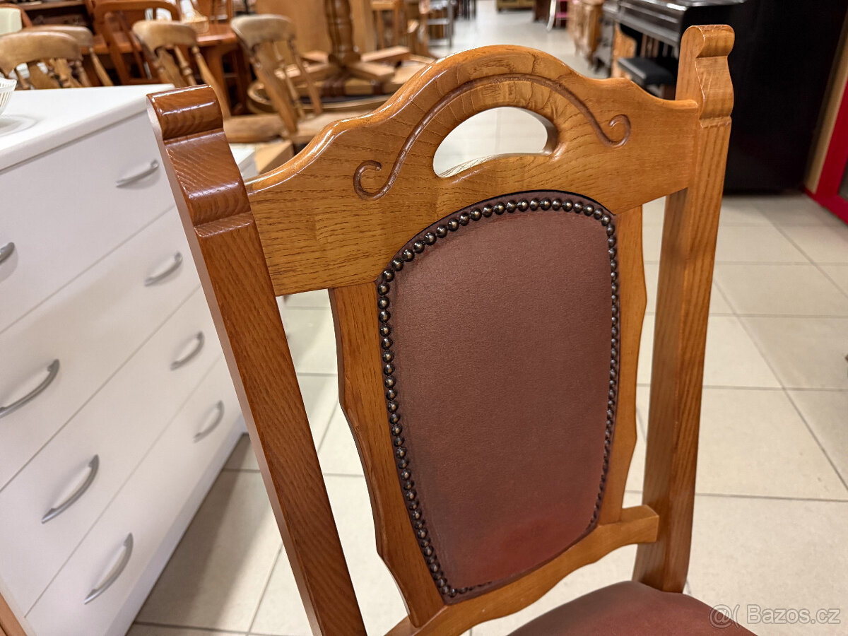 dvakrát set dubový stůl se šesti židlemi - 4