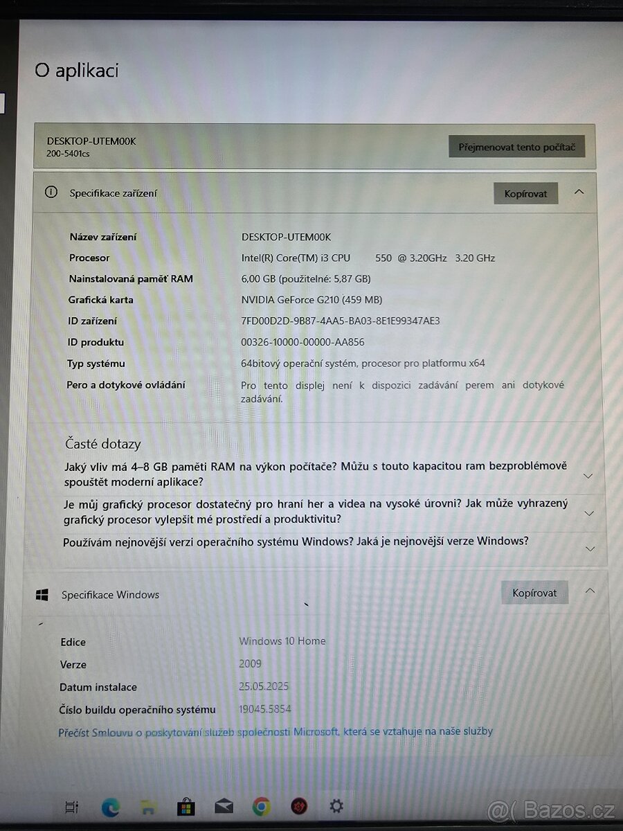 HP Omni 200 PC – All-in-One 21,5″, i3, 6GB RAM plně funkční - 4