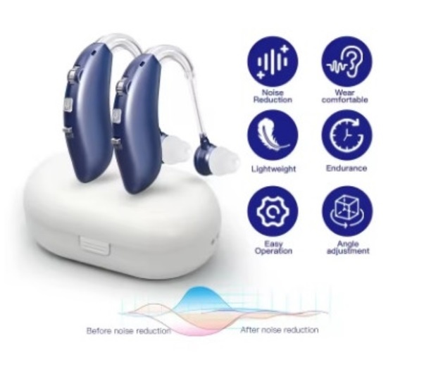 Naslouchátko pro nedoslýchavé, modré, dobíjecí - 4