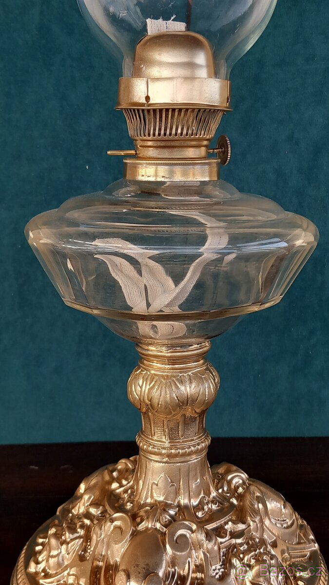 Starožitná petrolejová lampa - 4