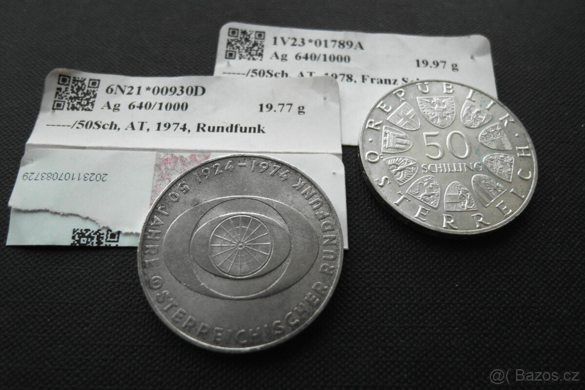 Staré mince 2 kusy stříbro - 4