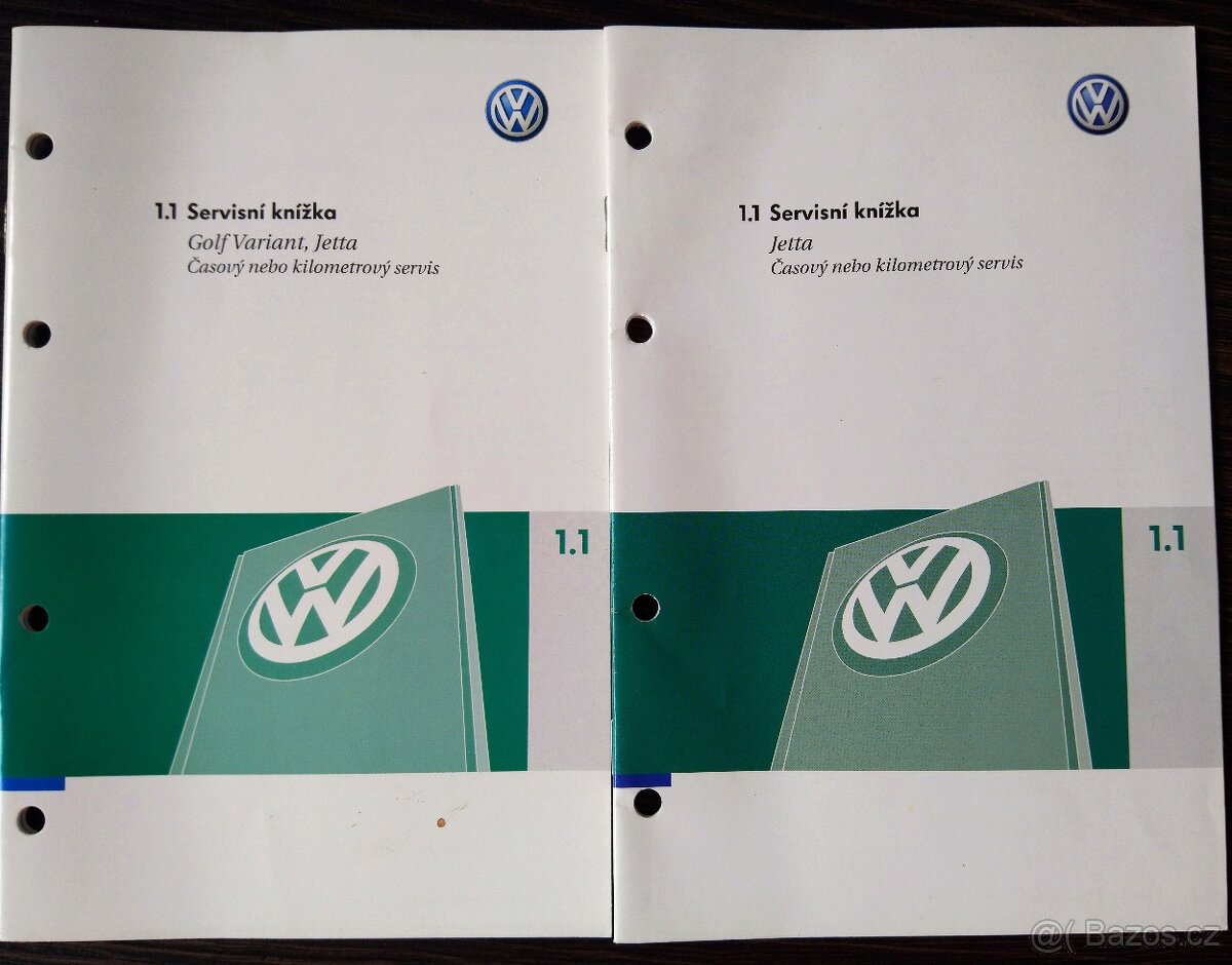 VW orig CZ nevyplněná servisní kniha