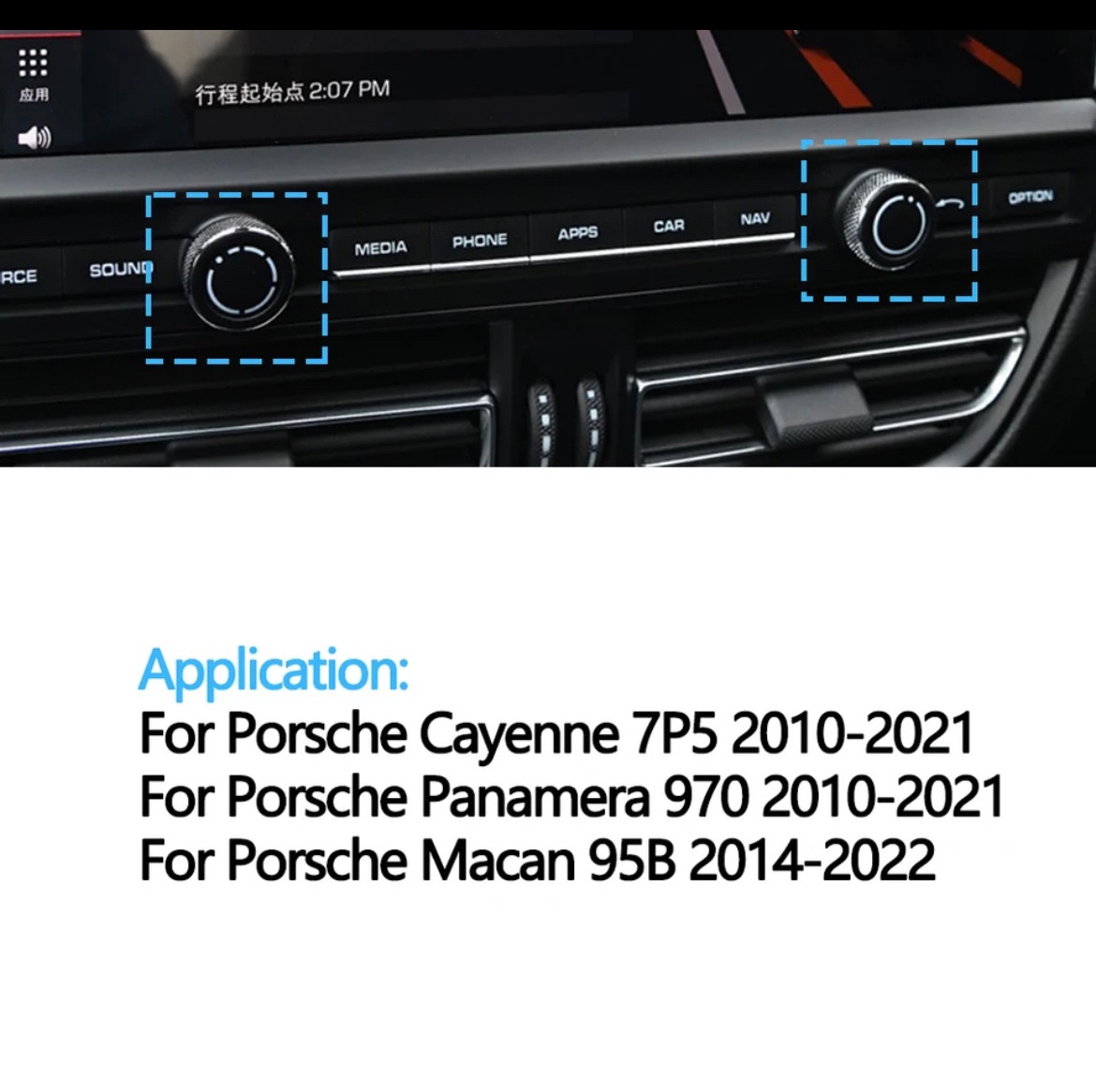 PORSCHE ovládací knoflíky pro autorádio PCM 3.1/4.0 - 4