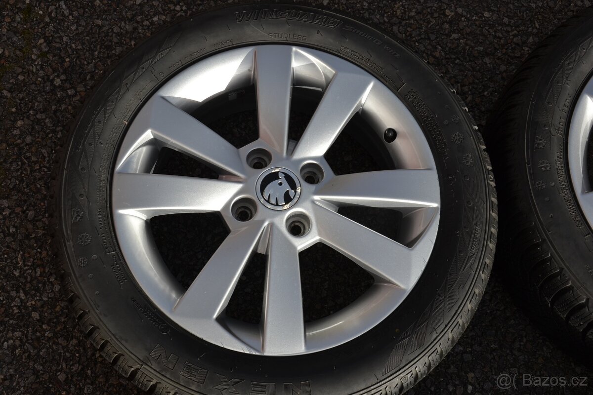 Zimní ORIG.Alu R15,Š.Citigo/Seat Mii,VW UP+Cont.185/55 - 4