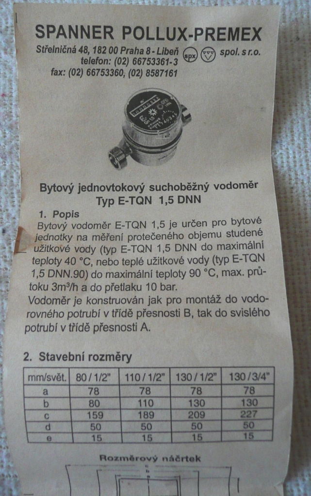 Vodoměr, vodoměry na vodu - 4