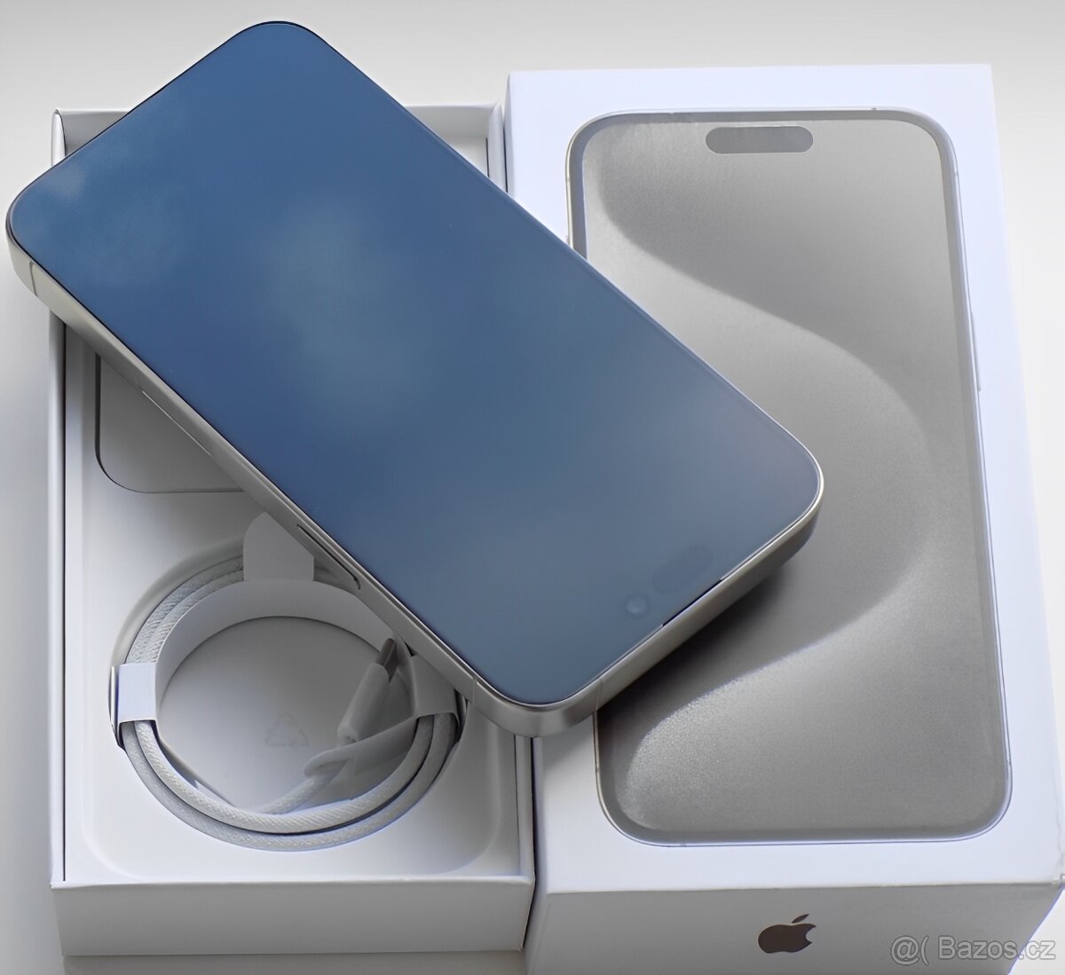 iPhone 15 Pro White Titanium BATERIE 100% TOP - 4