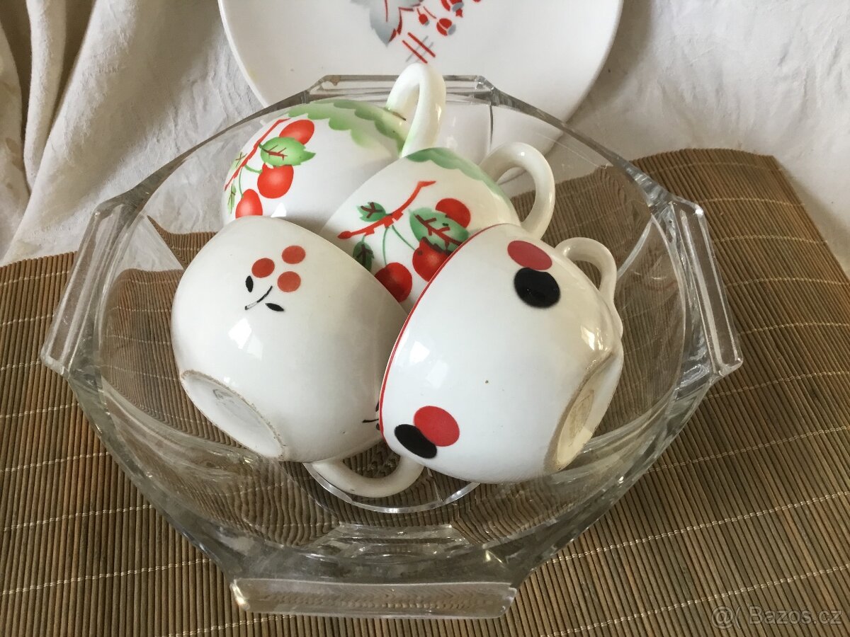 keramicky hrnek art deco, misa, sklenice - 4