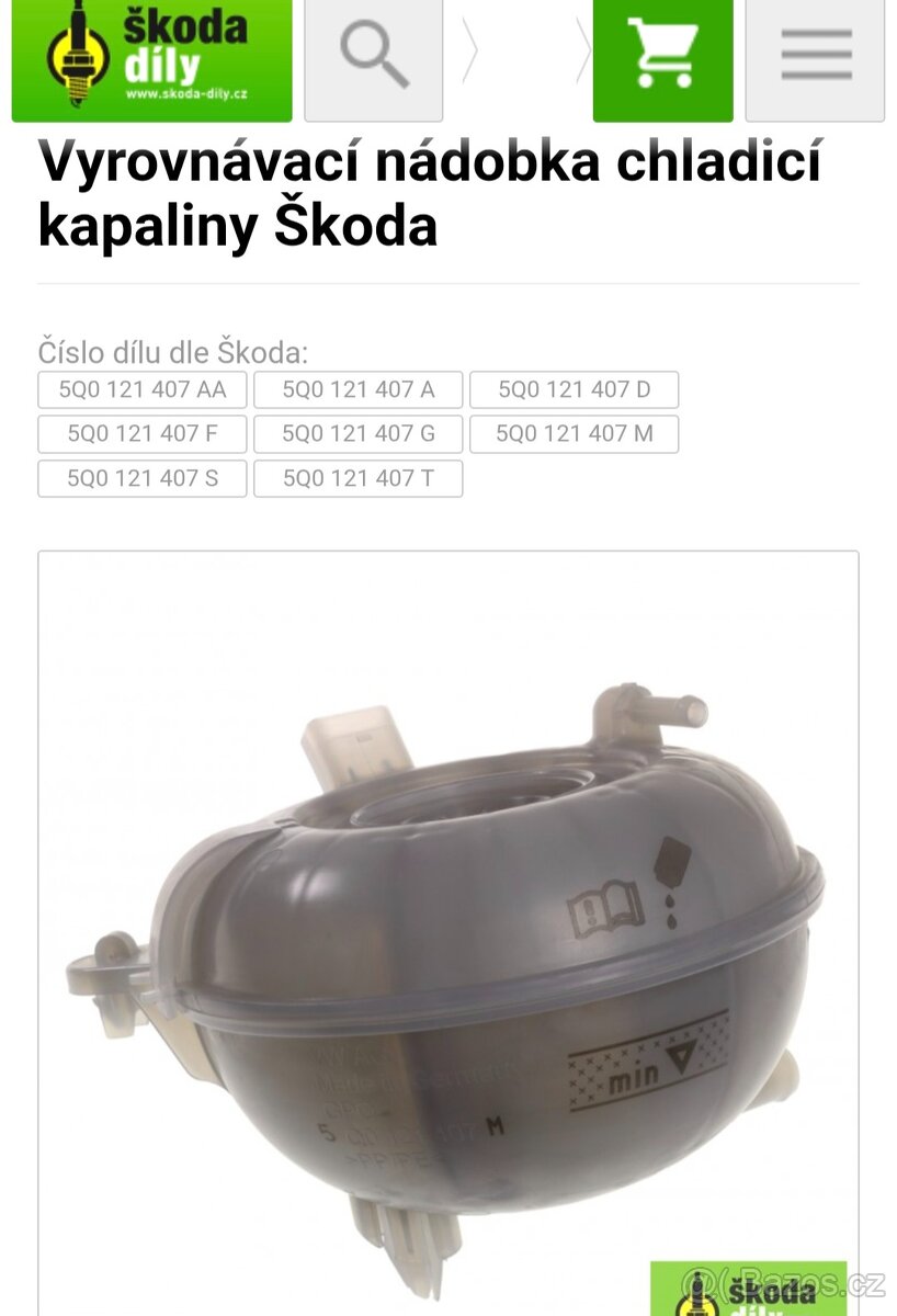 Nadobka chladici kapaliny skoda octavia3 - 4