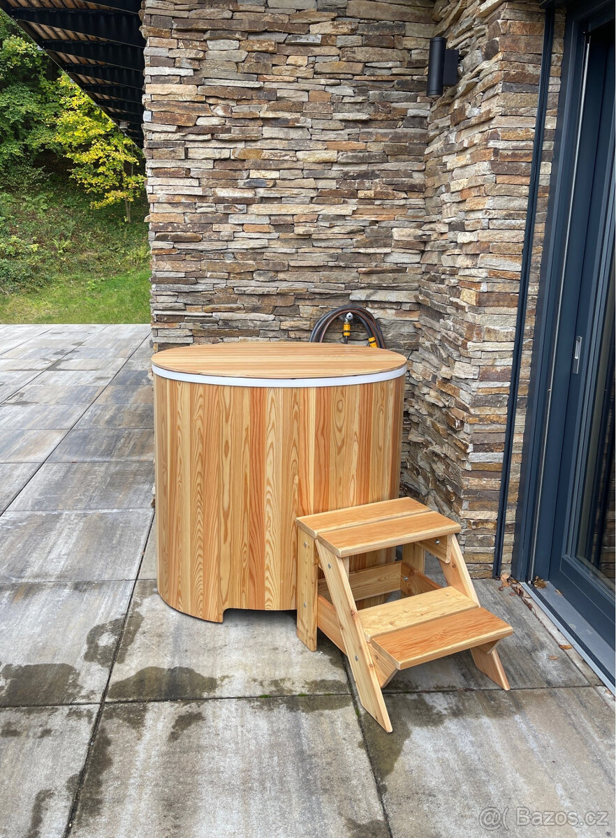 Ochlazovací káď k sauně – top kvalita - modřín - laminát - 4