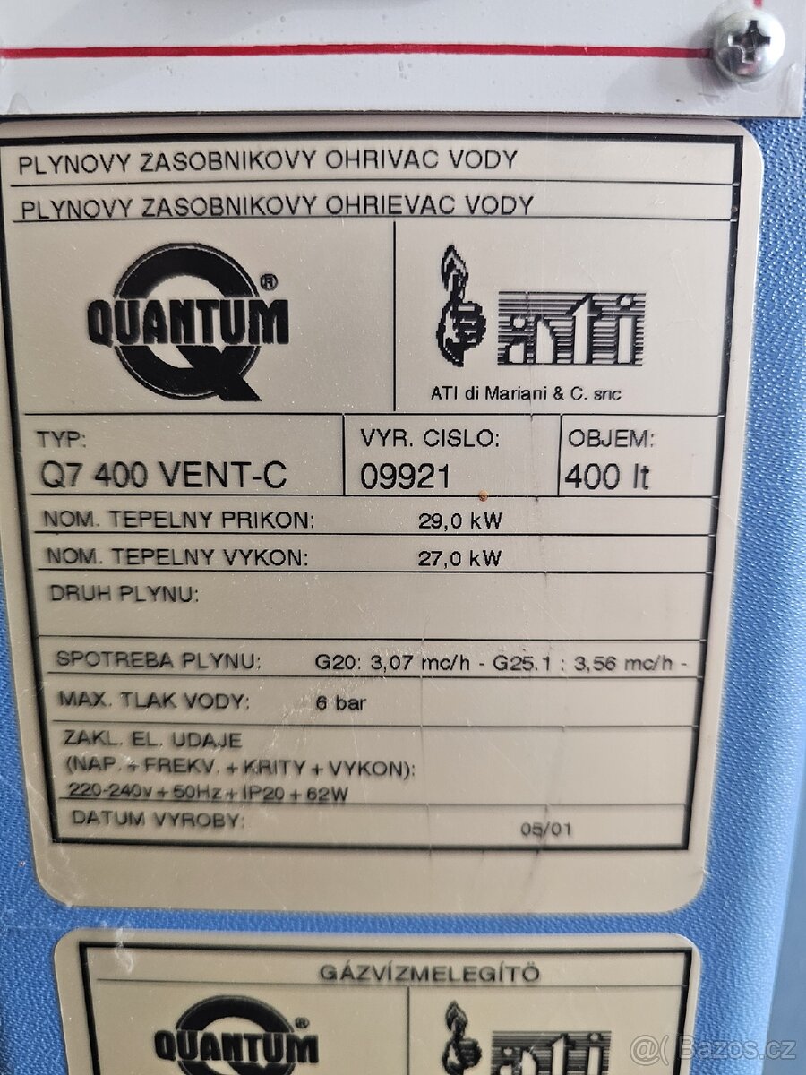 Quantum Q7 400 VENT C ohřívač vody plynový - 4