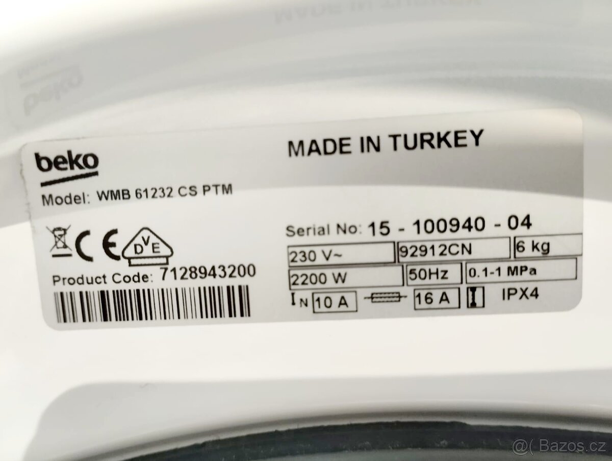 Pračka Beko, 6 kg, 1200 ot./min, A++ - 4