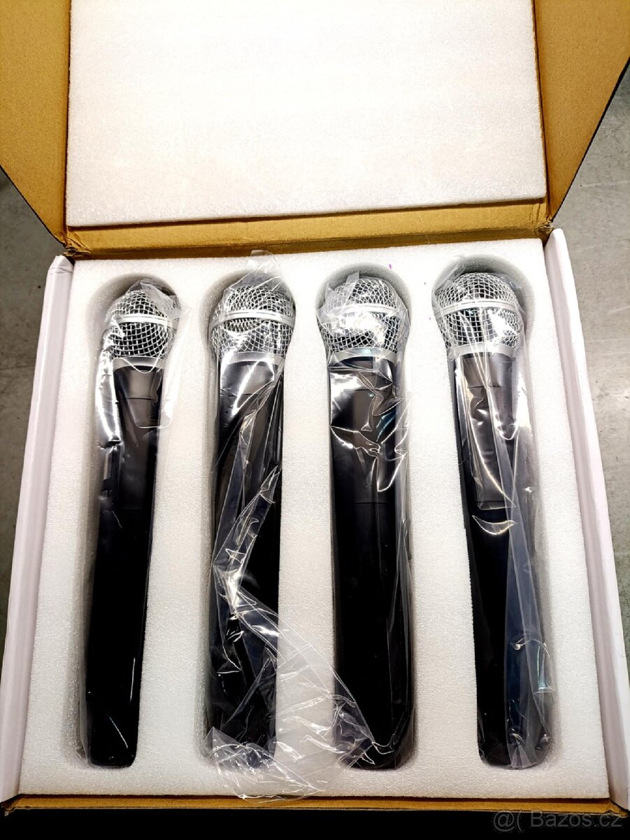 Sada 4 ks bezdrát mikrofon + přijímač - 4