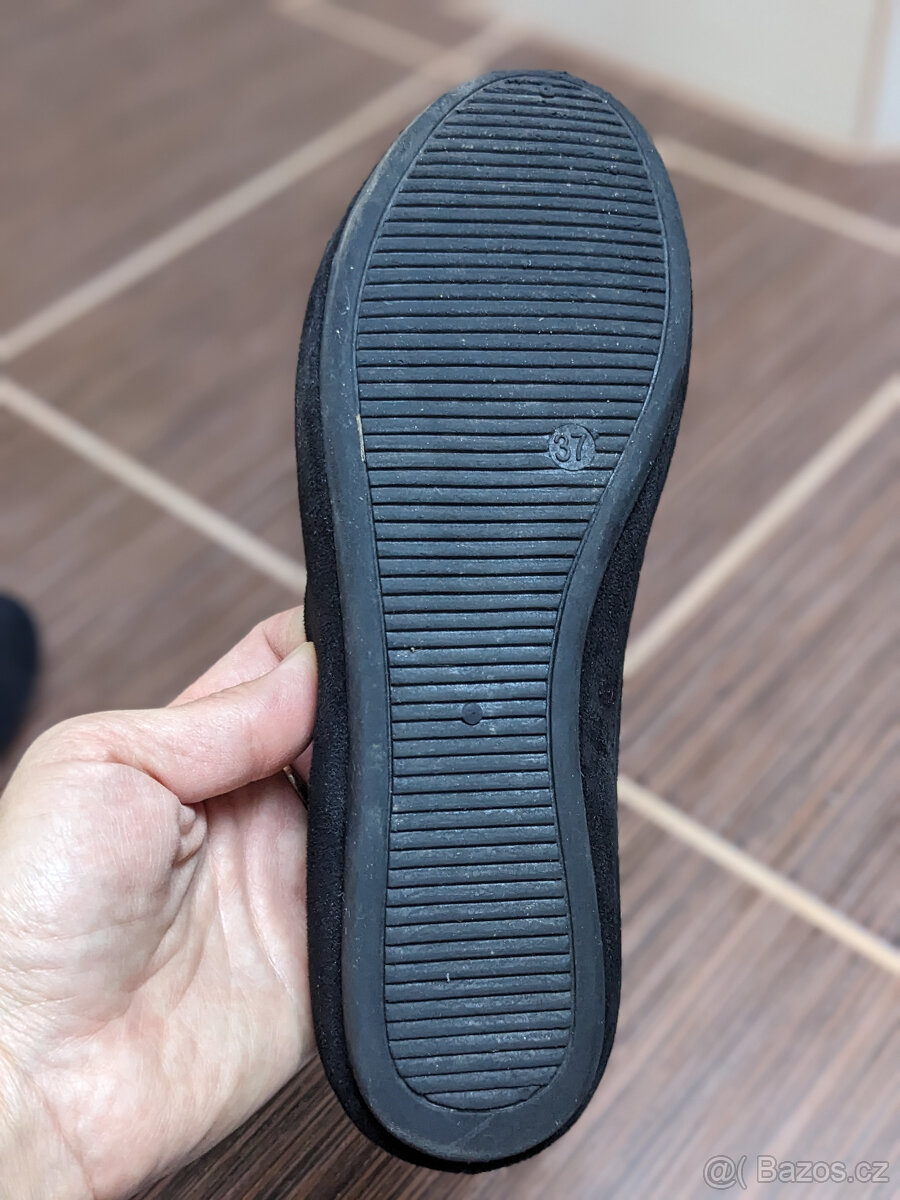 Baleríny/ balerínky černé - vel. 37 - Deichmann - 4