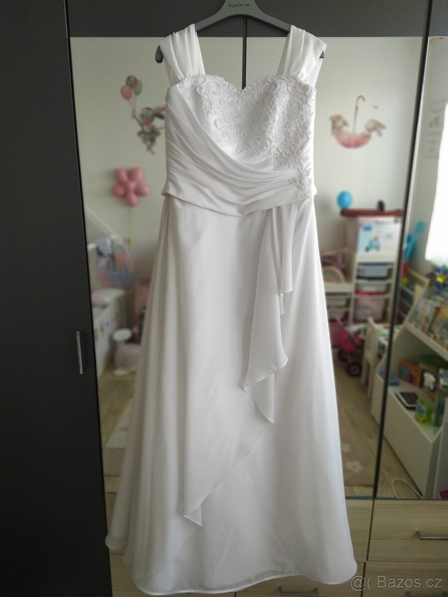 Svatební šaty 40-42 (těhotenské 38) - 4