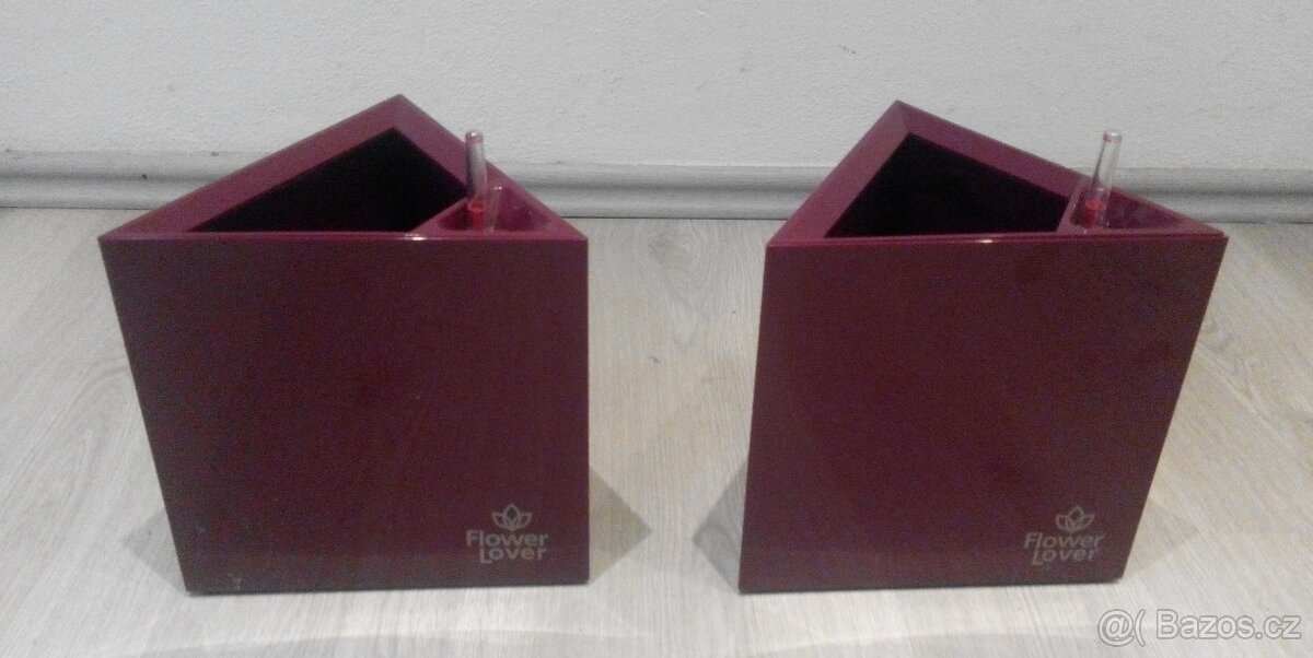 Samozavlažovací designové květináče – 2 stejné kusy - 4