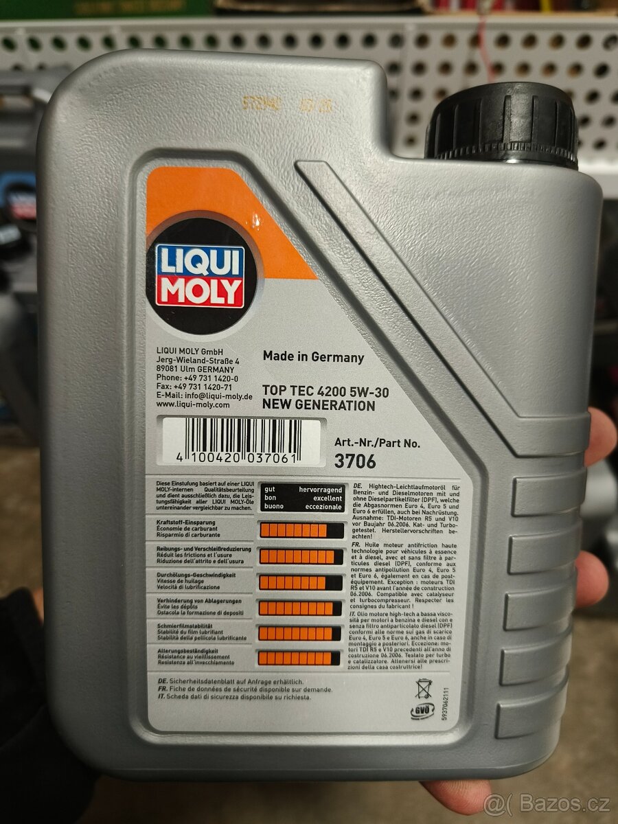 LIQUI MOLY originální oleje TopTec 5w30 C3 - 4
