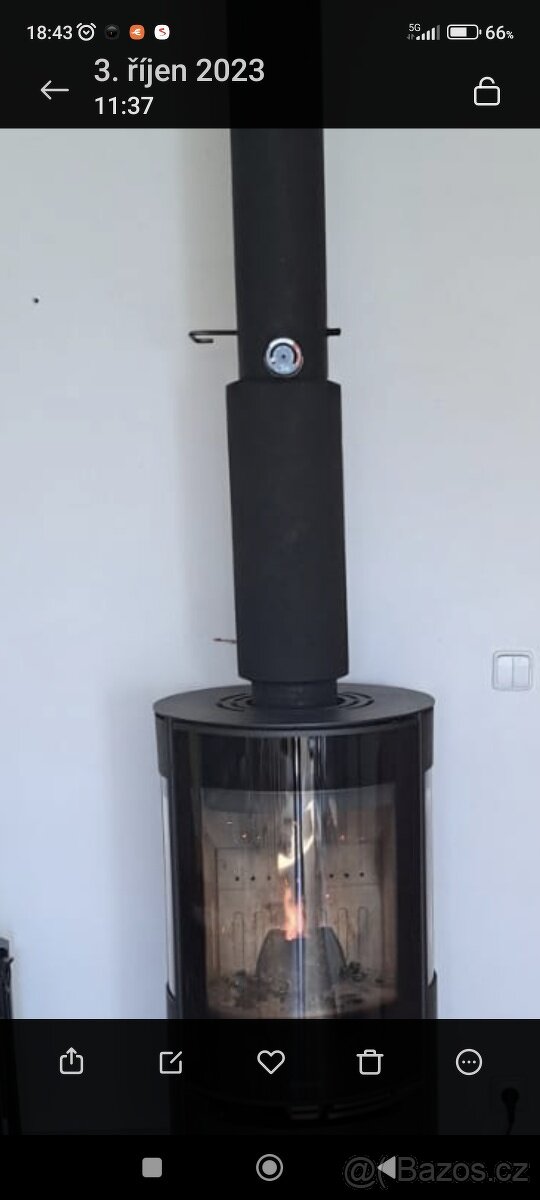 Teplovodní nerez výměník 150, výška 52cm - 4