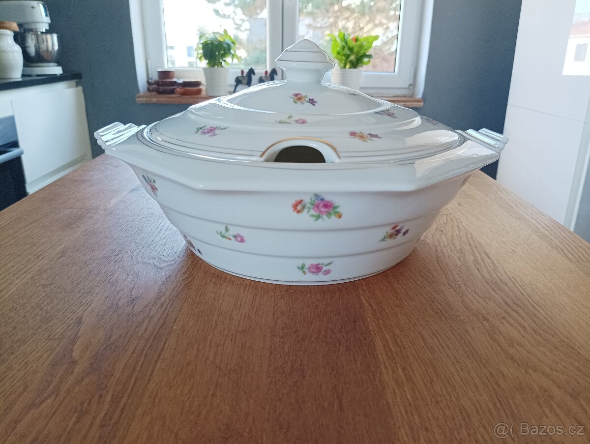 ART DECO PORCELÁNOVÁ TERINA HÁZENKA VD FRANCE - 4