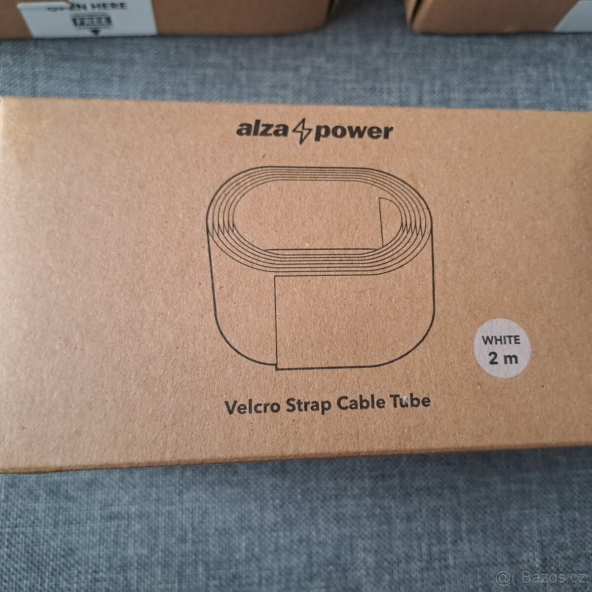 AlzaPower Velcrostrap+ Cable Tube 2m bílá - nová - 4