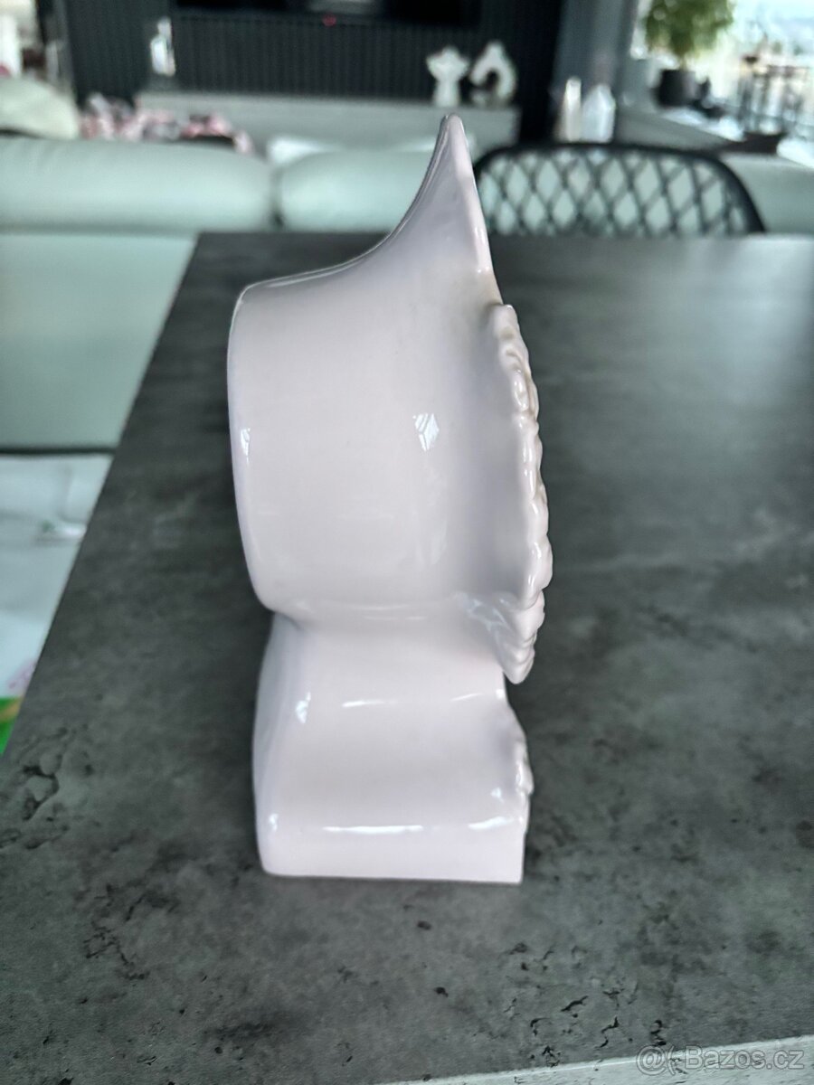 Růžový porcelán - hodiny - 4