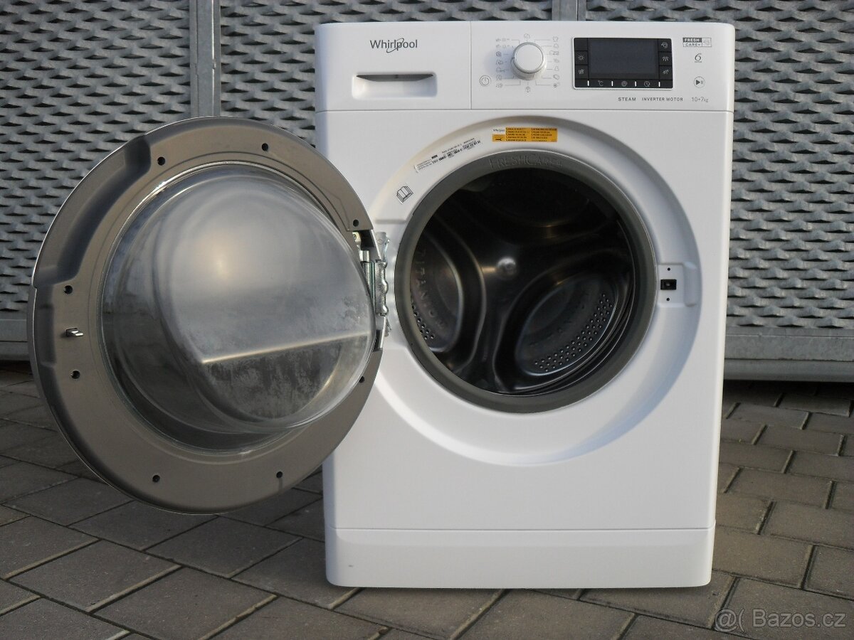 PRAČKA SE SUŠIČKOU WHIRLPOOL,VELKÁ KAPACITA 10/7KG,STÁŘÍ 2 R - 4