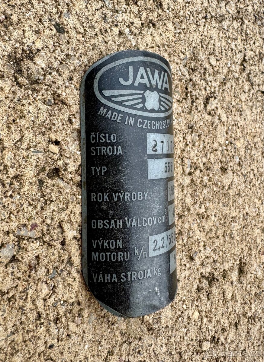 Jawa 50 550 555 pionýr - výrobní štítky - 4