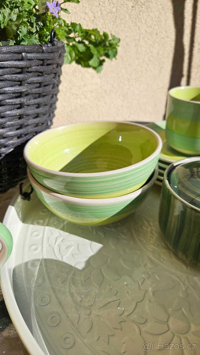 Keramický servis zelený - 4