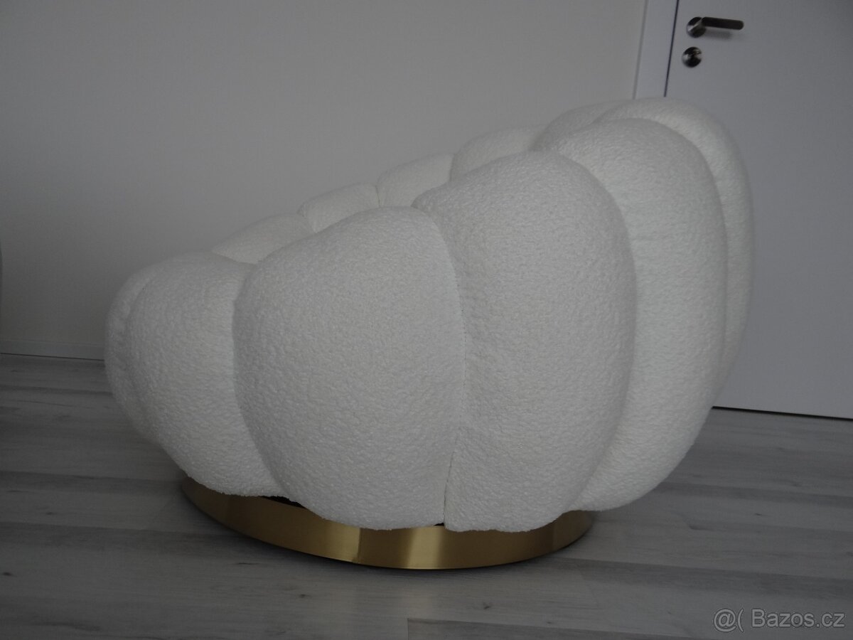 Otočné křeslo BIZZOTTO Florel bílé - 4