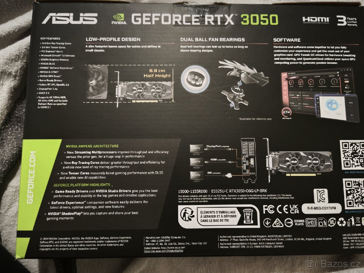 Nová grafická karta nVidia GeForce RTX 3050 low profile 6 gb - 4