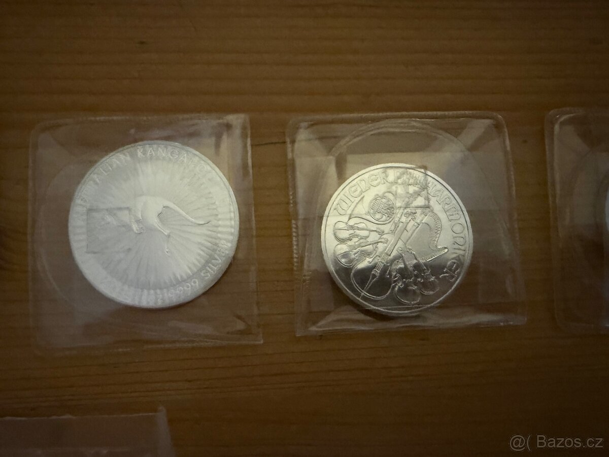Stříbrné slitky + mince - 4