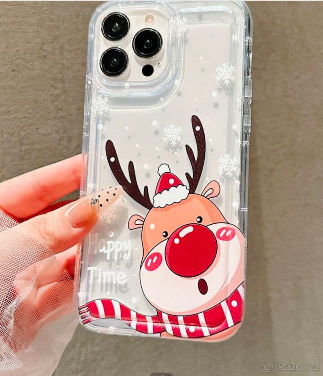 Průhledná vánoční pouzdra pro Apple iPhone 16 Pro - 4