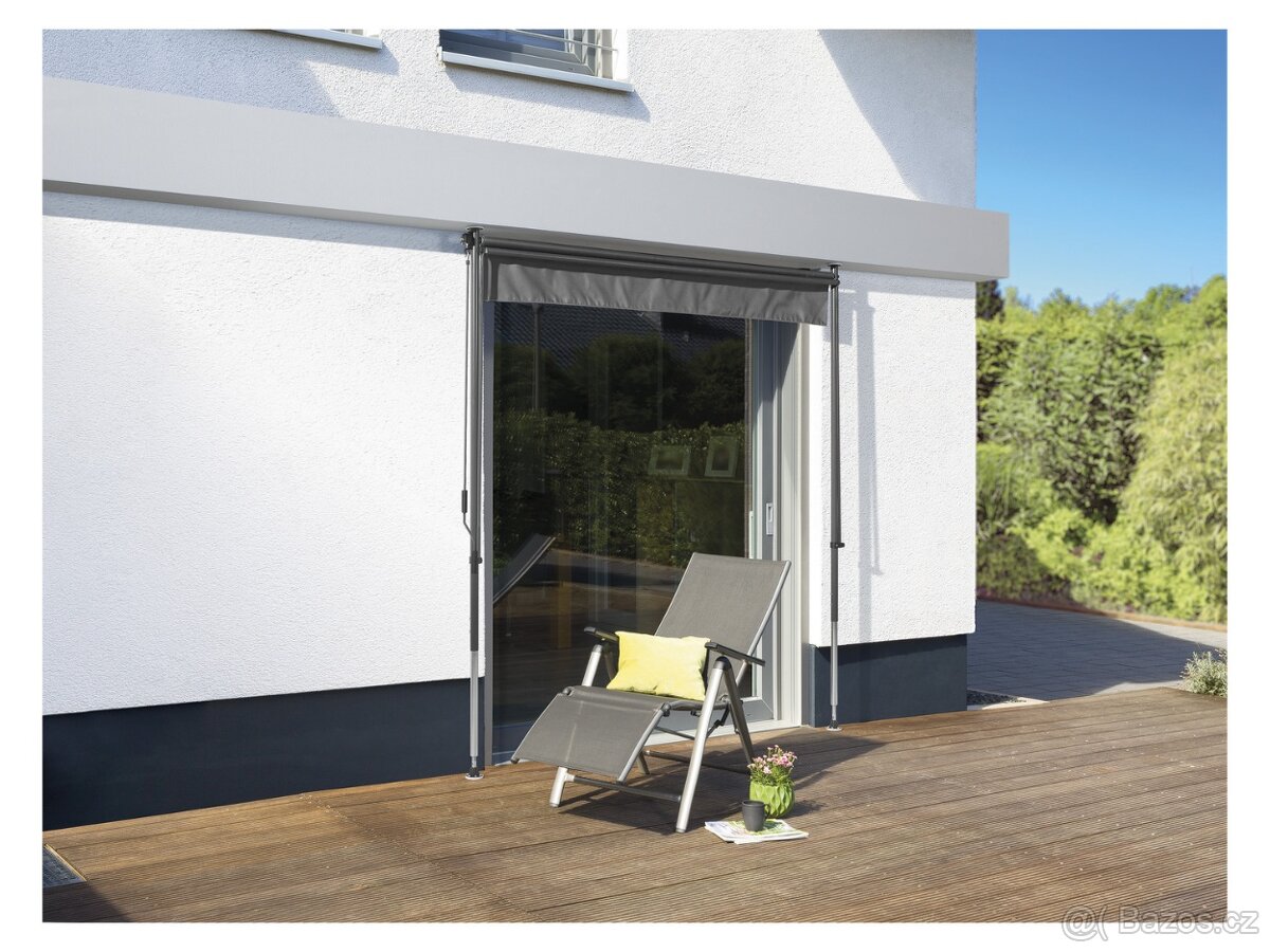 Upínací markýza, 2 x 1,5 m, antracitová - nová, rozbalená - 4