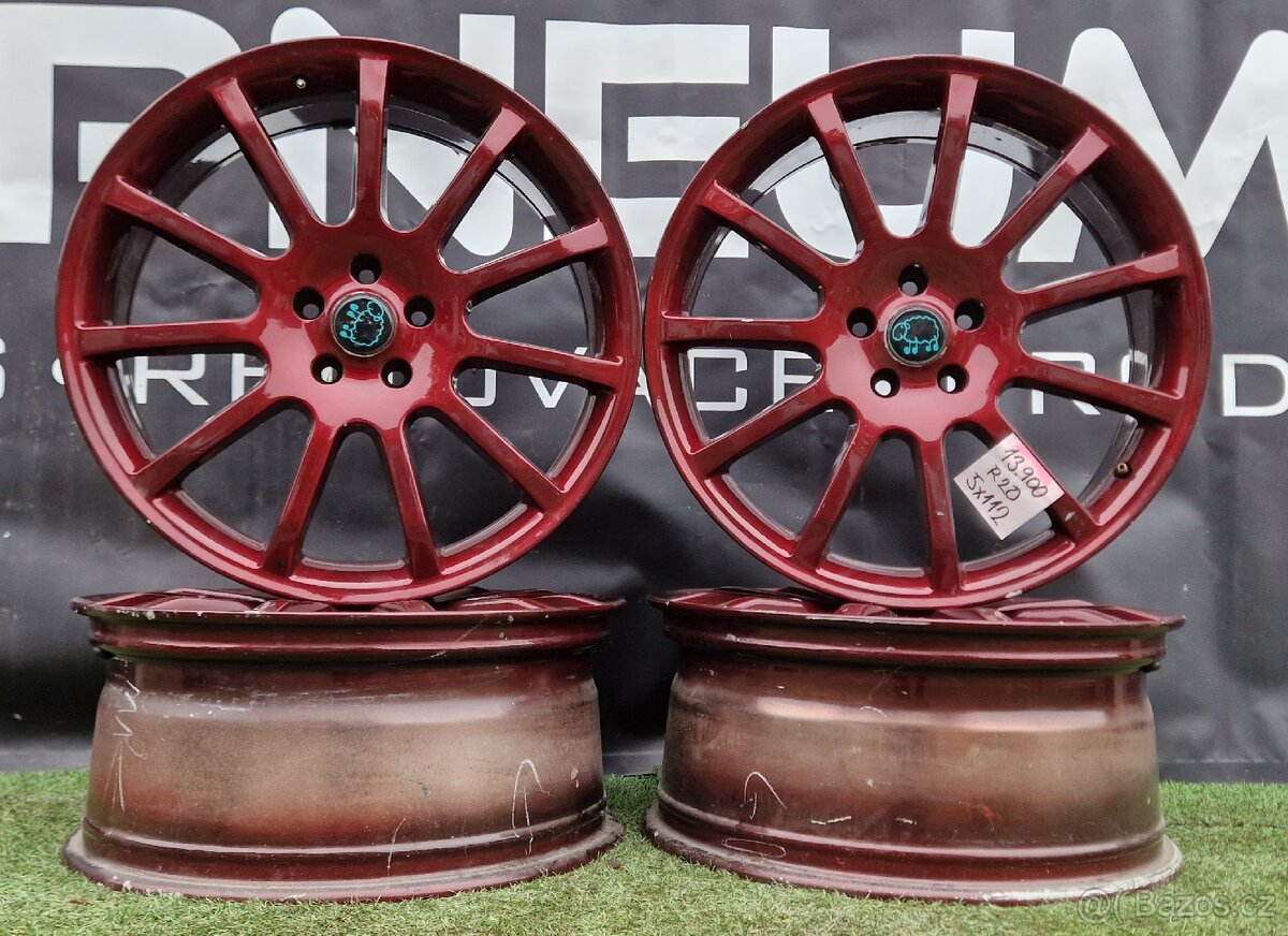 5x112 disky R20 červená POUŽTÝ STAV - 4