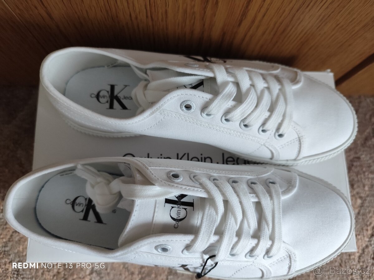 CALVIN KLEIN Jeans biele tenisky - 4