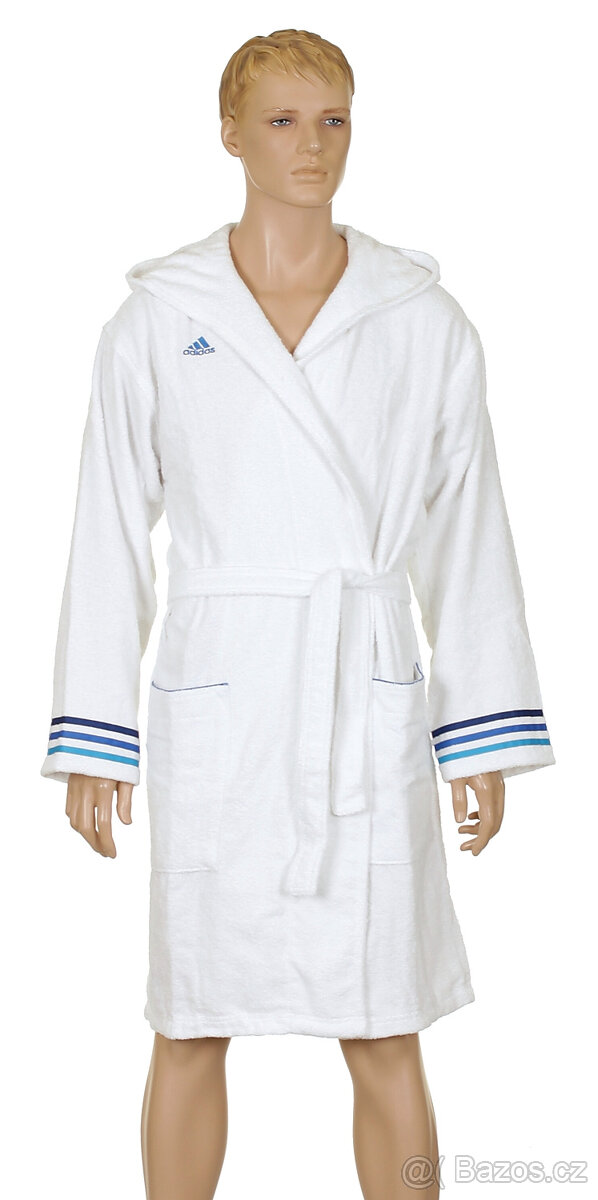Prodám úplně nový značkový župan Adidas - bílomodrý - 4