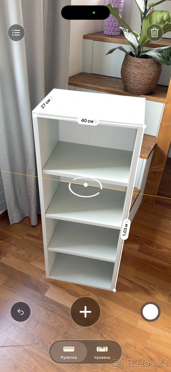 Tyrkysový / mátový policový regál, 103 cm - 4