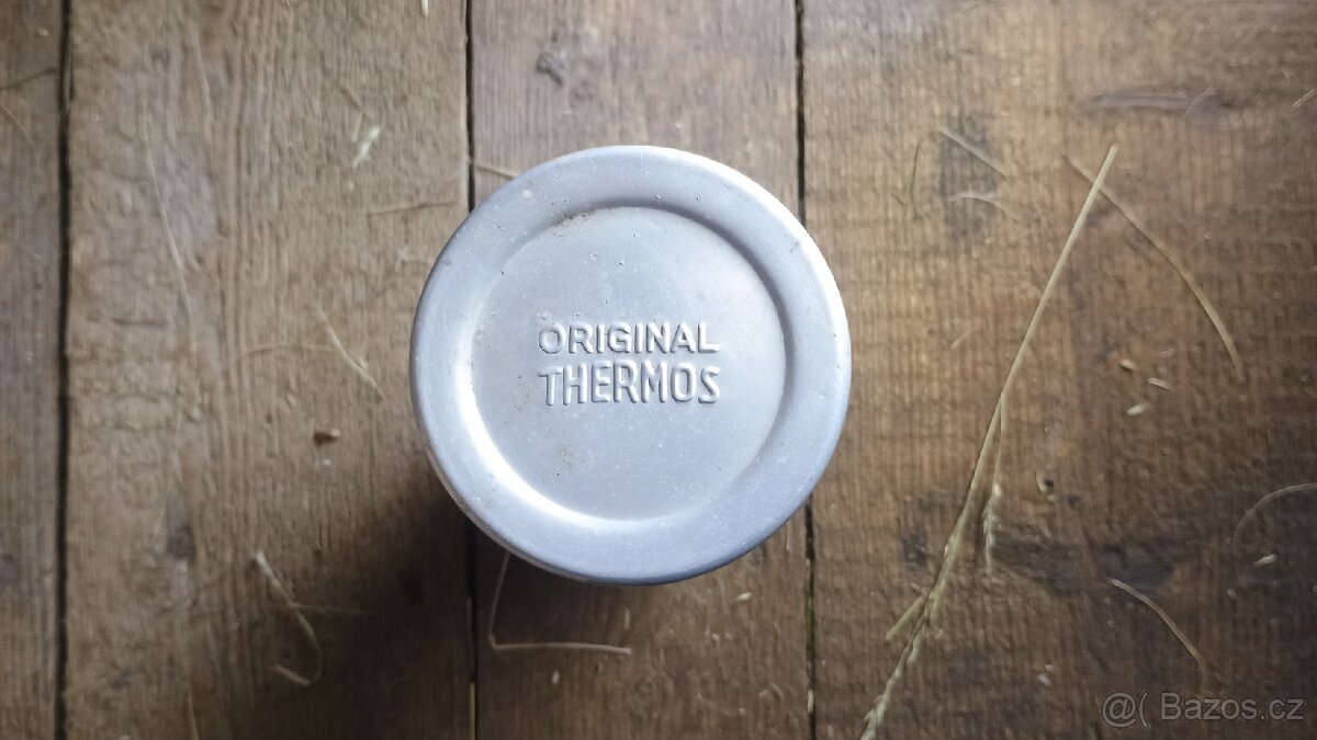 Retro hliníková termoska stříbrná - 4