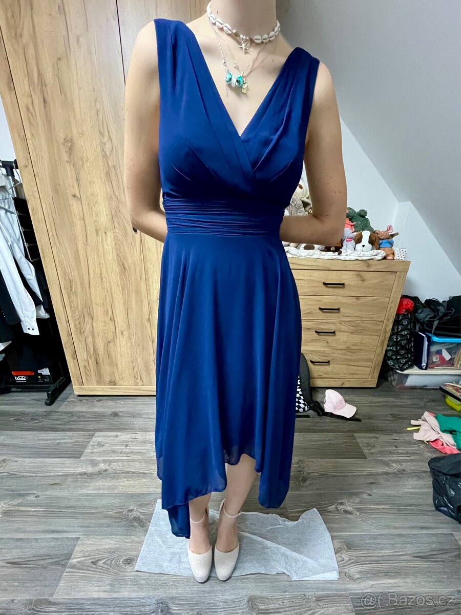 Modré plesové šaty - 4