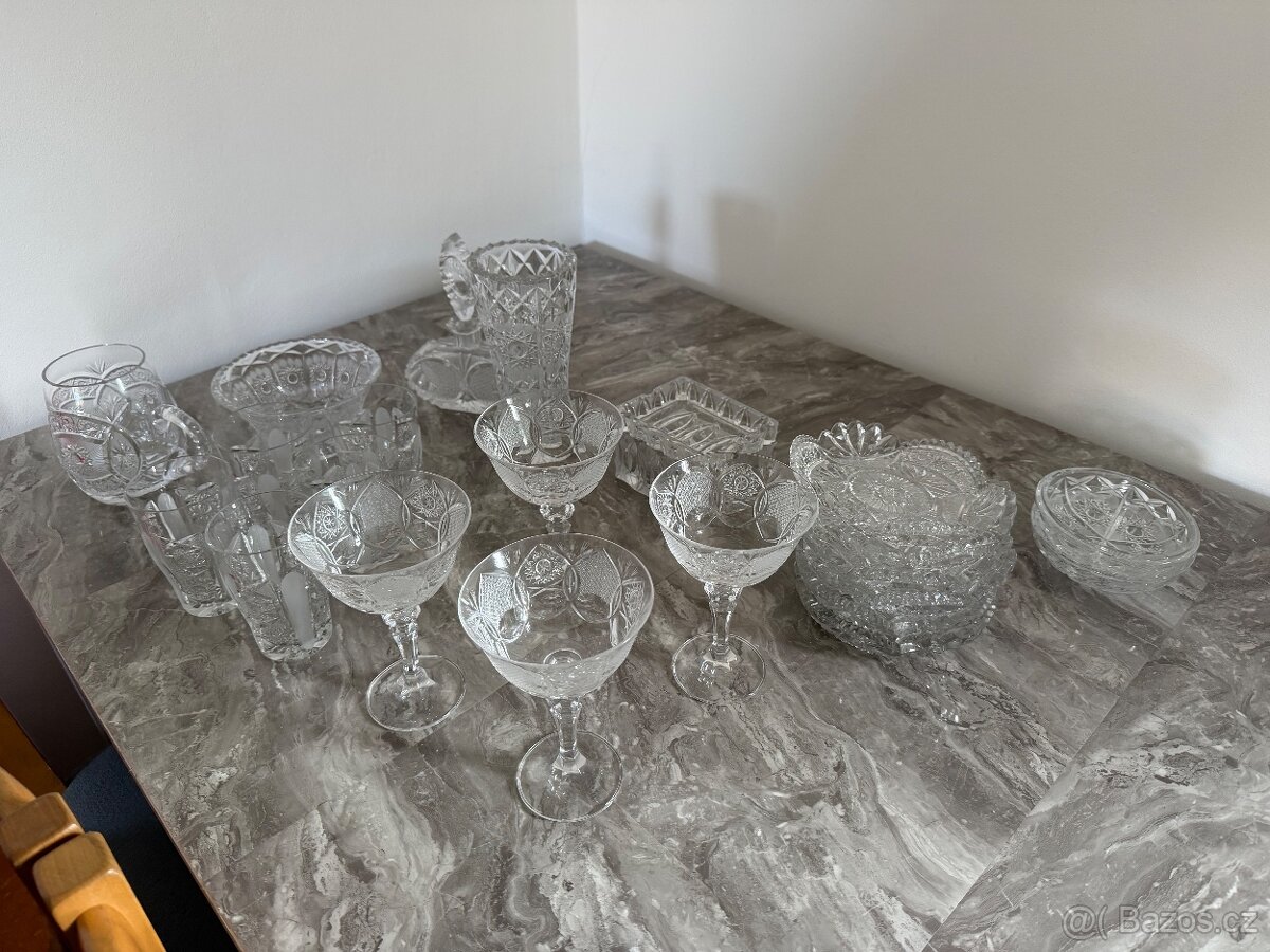 Broušený křišťál set - 4