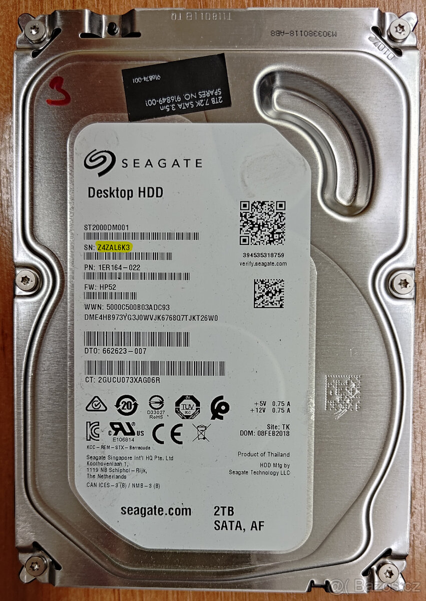 2 ks - Seagate 3.5" HDD - 2TB - ST2000DM001 - 4