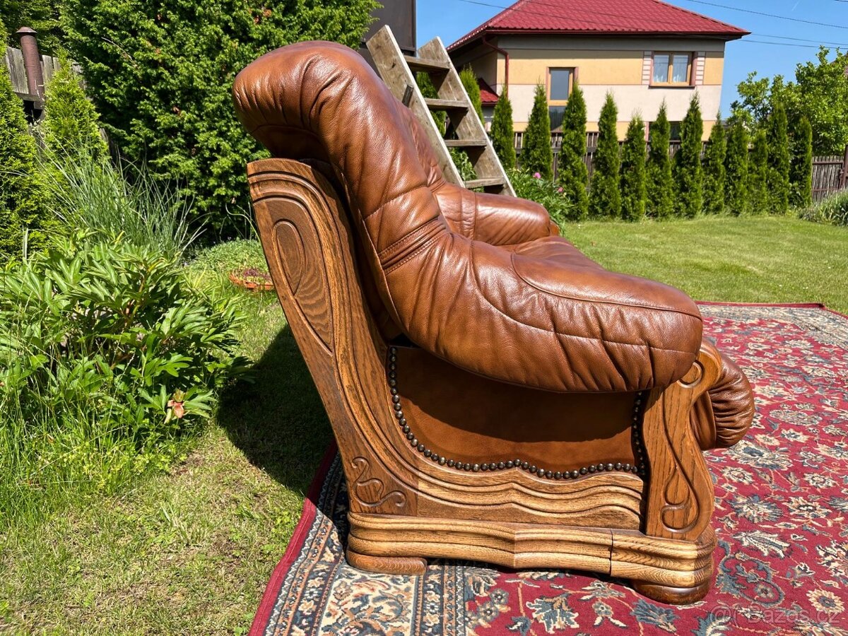 Kožená rustikální sedací souprava 3 - 1 - 1 . - 4