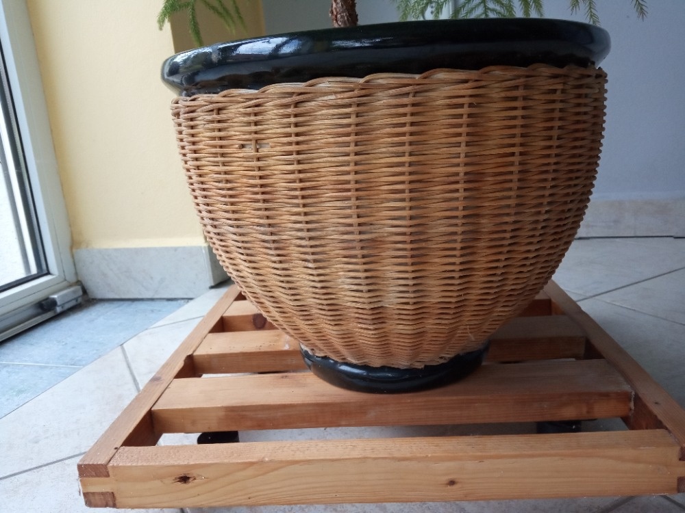 Velká váza, sklenička, čajový keramický set, květináč - 4