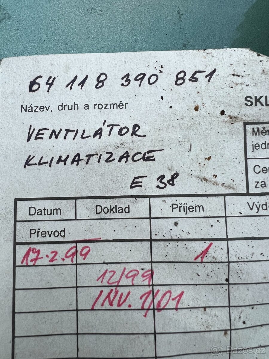 BMW E38 730i/740i Ventilátor topení NOVÝ 8390851 - 4