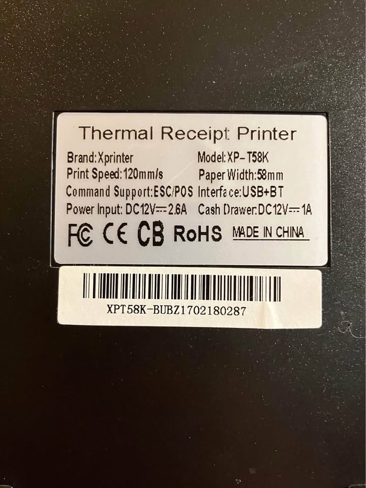 Termotiskárna XP-T58K - 4