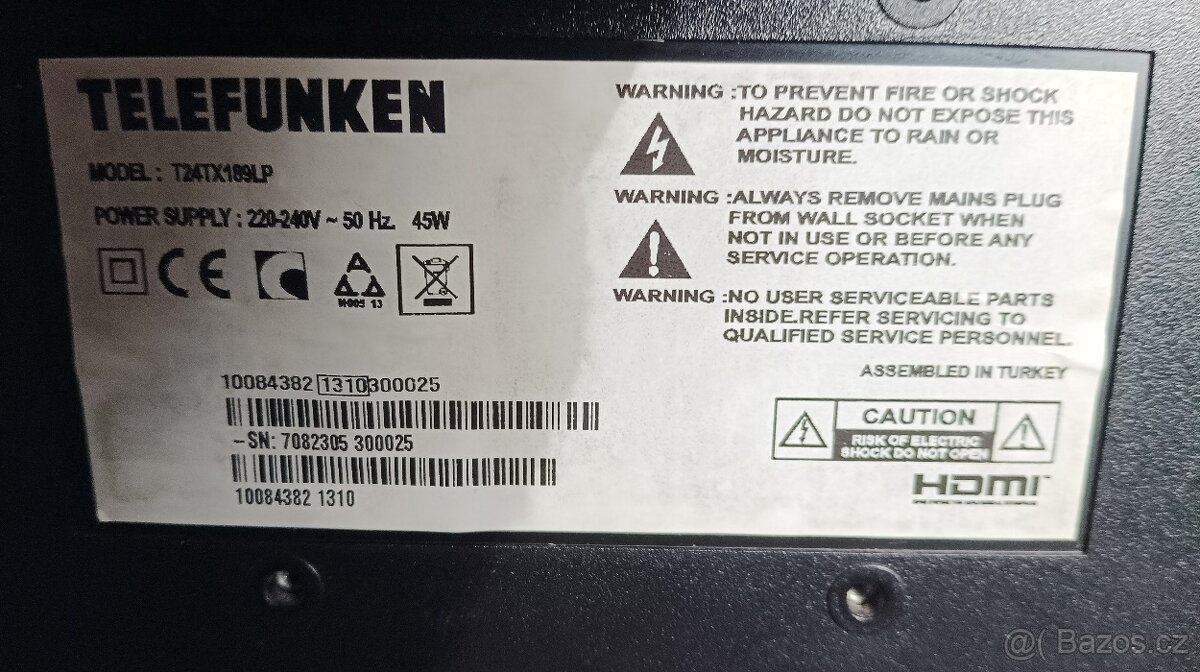 Tv TELEFUNKEN model T 24 TX 189 LP s dálkovým ovladačem. - 4