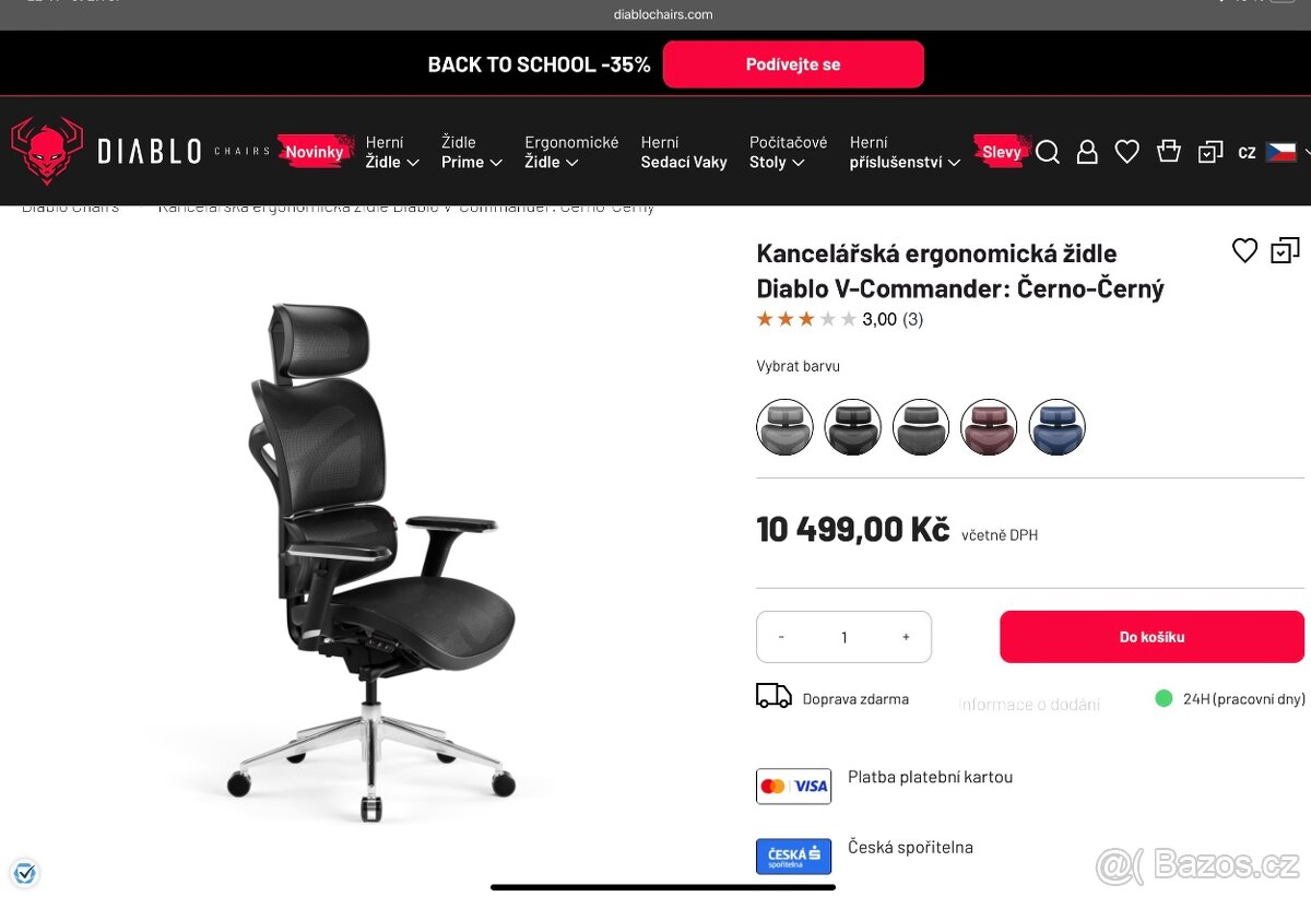 Kancelářská židle Diablo V-Commander - 4