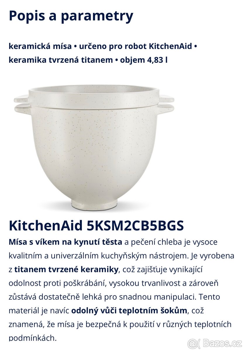 KITCHENAID Kuchyňský robot Artisan 5KSM185, Imperial Grey - 4